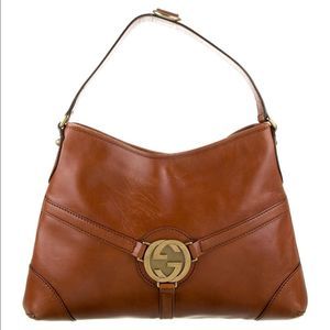 Gucci Hobo Brown Leather